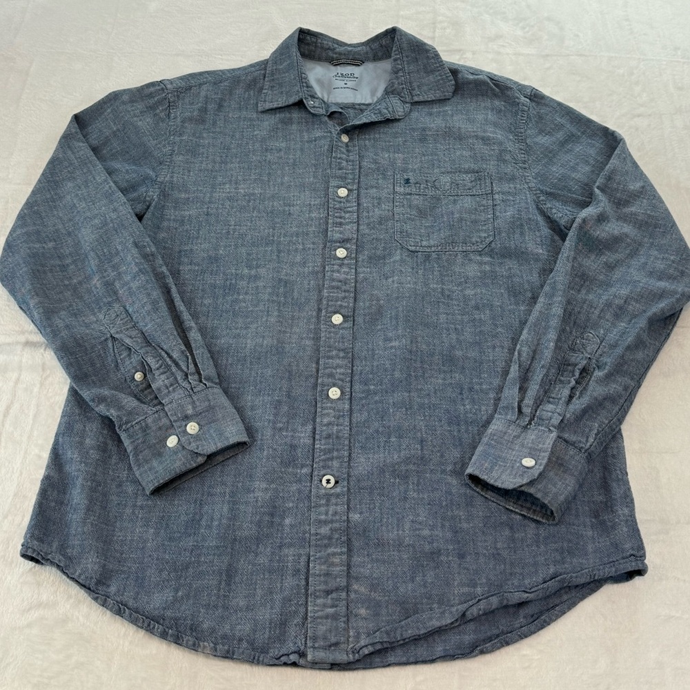 Mens Izod Denim Button Down Shirt